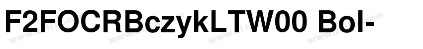 F2FOCRBczykLTW00 Bol字体转换